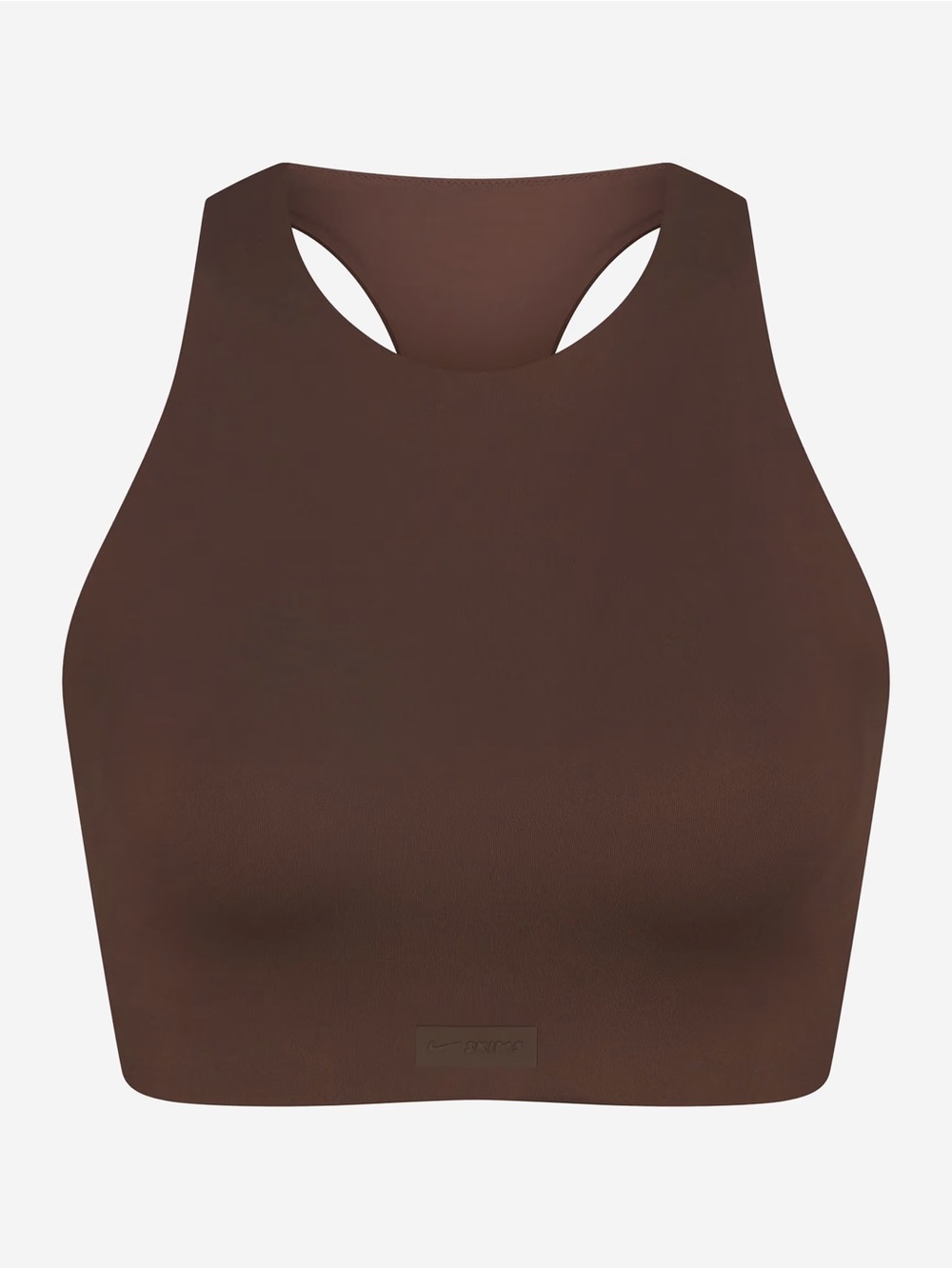 Nike x Skims Matte Women's High-Neck padded bra size 36dd dark sepia NWT - Picture 3 of 10